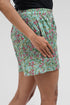Green Floral Cotton Printed Shorts