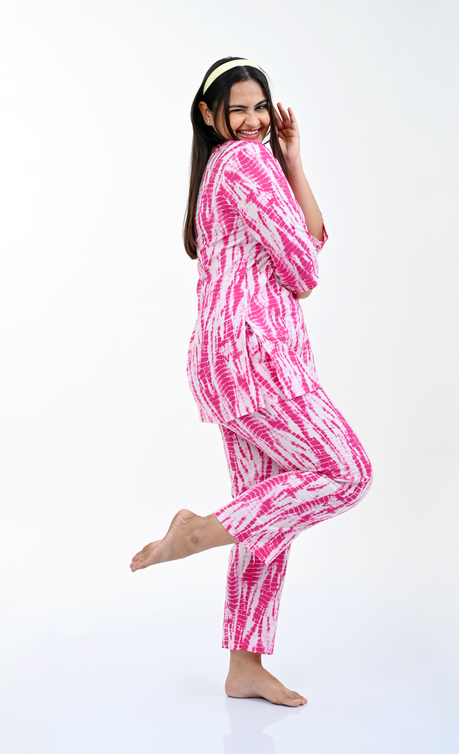 Hibiscus Cotton Printed Pyjama Set