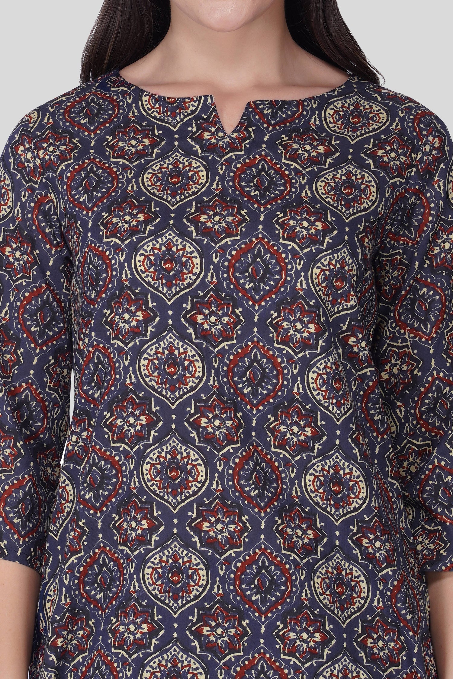 Indigo Cotton Printed Pyjama Set