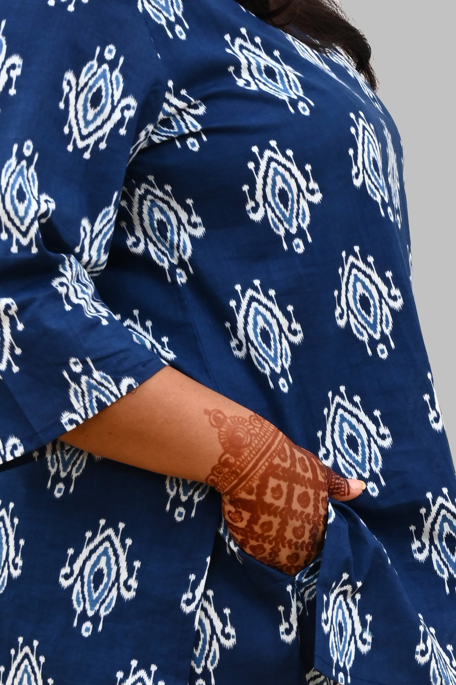 Indigo Plus Size Cotton Printed Pyjama Set