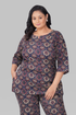 Indigo Plus Size Cotton Printed Pyjama Set