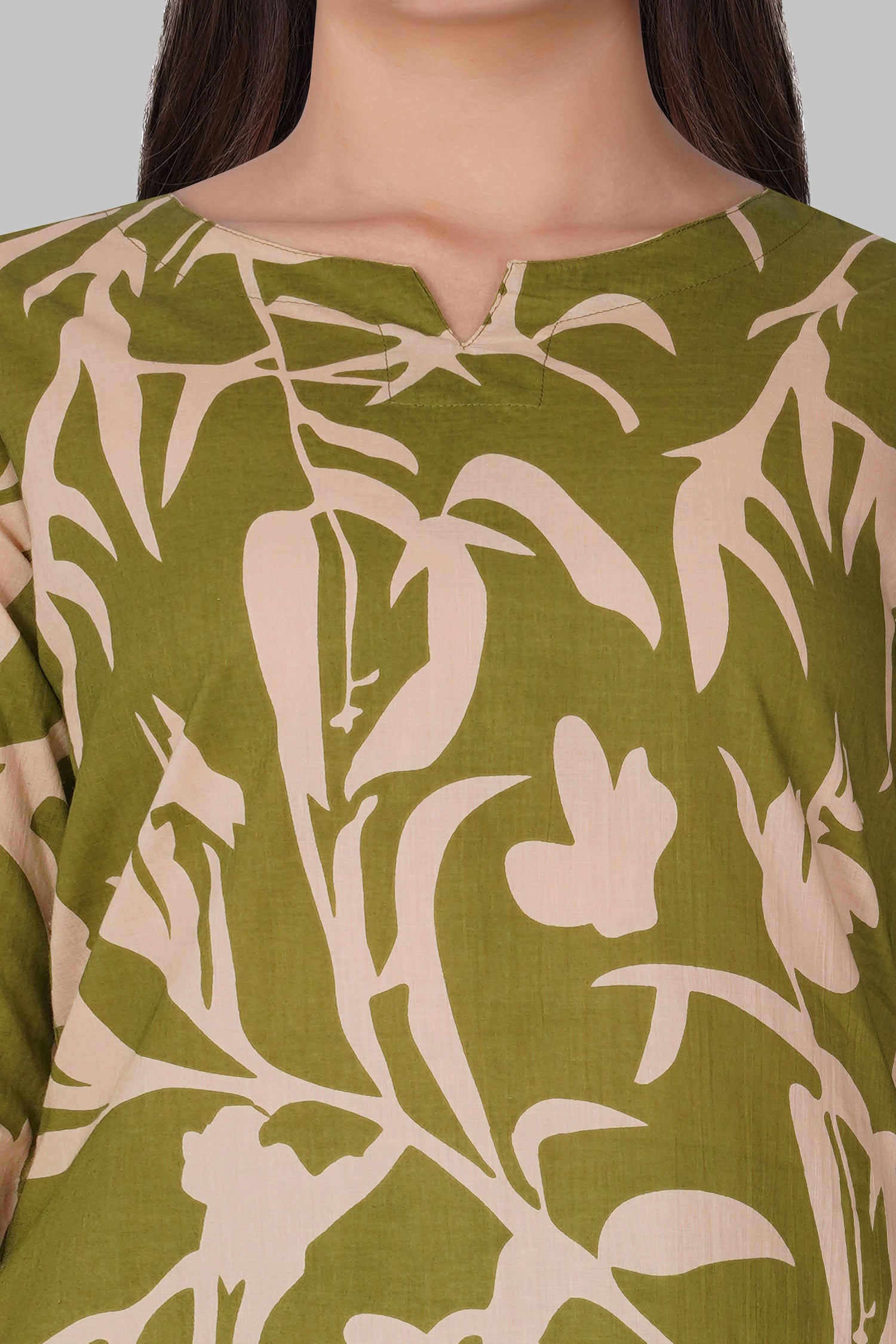 Jade Green Cotton Printed Pyjama Set