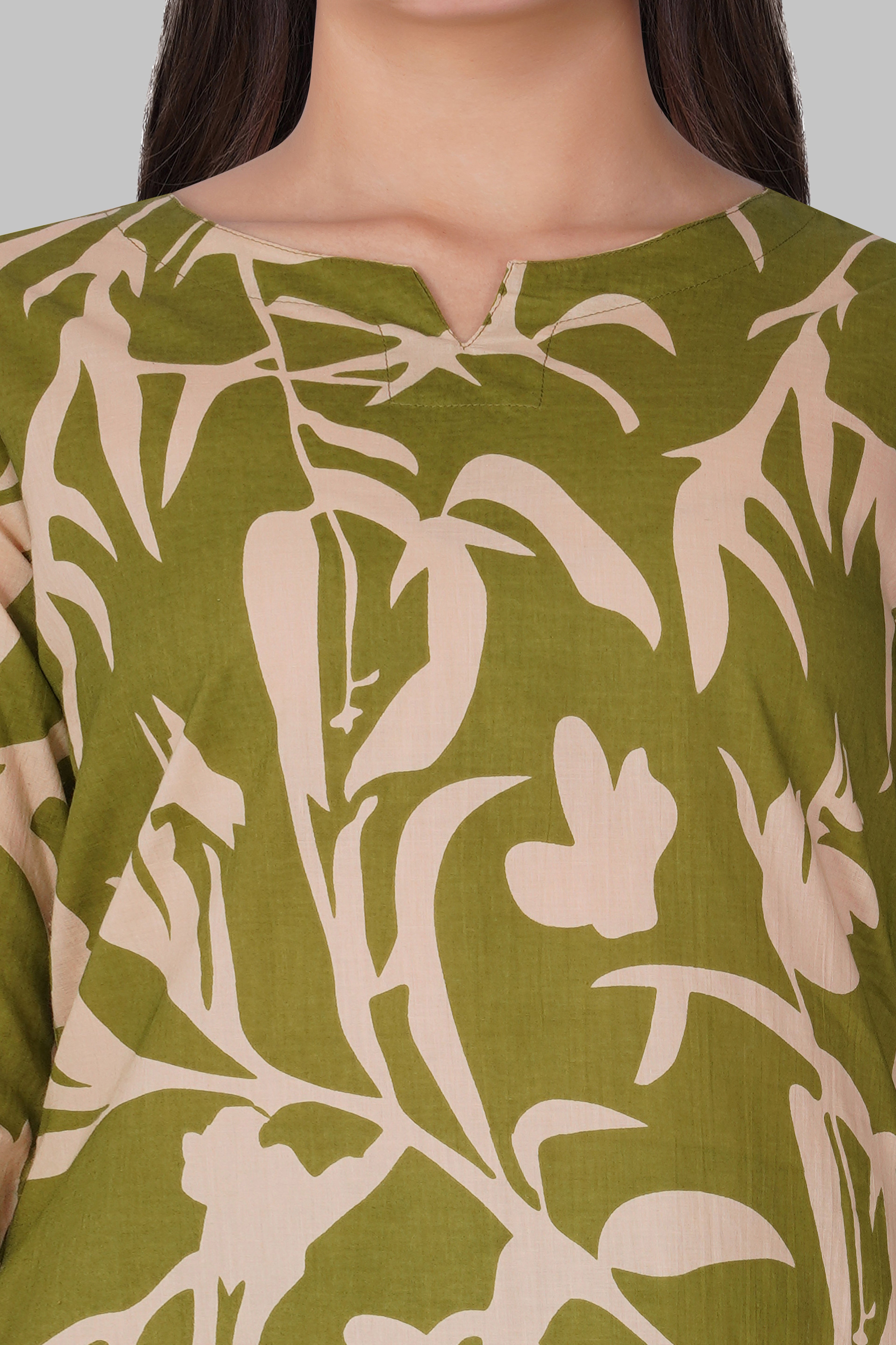 Jade Green Cotton Printed Pyjama Set