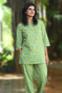 Mint Floral Cotton Printed Pyjama Set