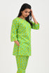 Lime Green Cotton Printed Pyjama Set