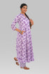 Lavender Purple Cotton Printed Kurta Set