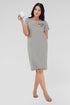 Light Grey Cotton Printed T-Shirt Nightdress