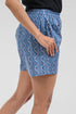 Light Navy Blue Cotton Printed Shorts