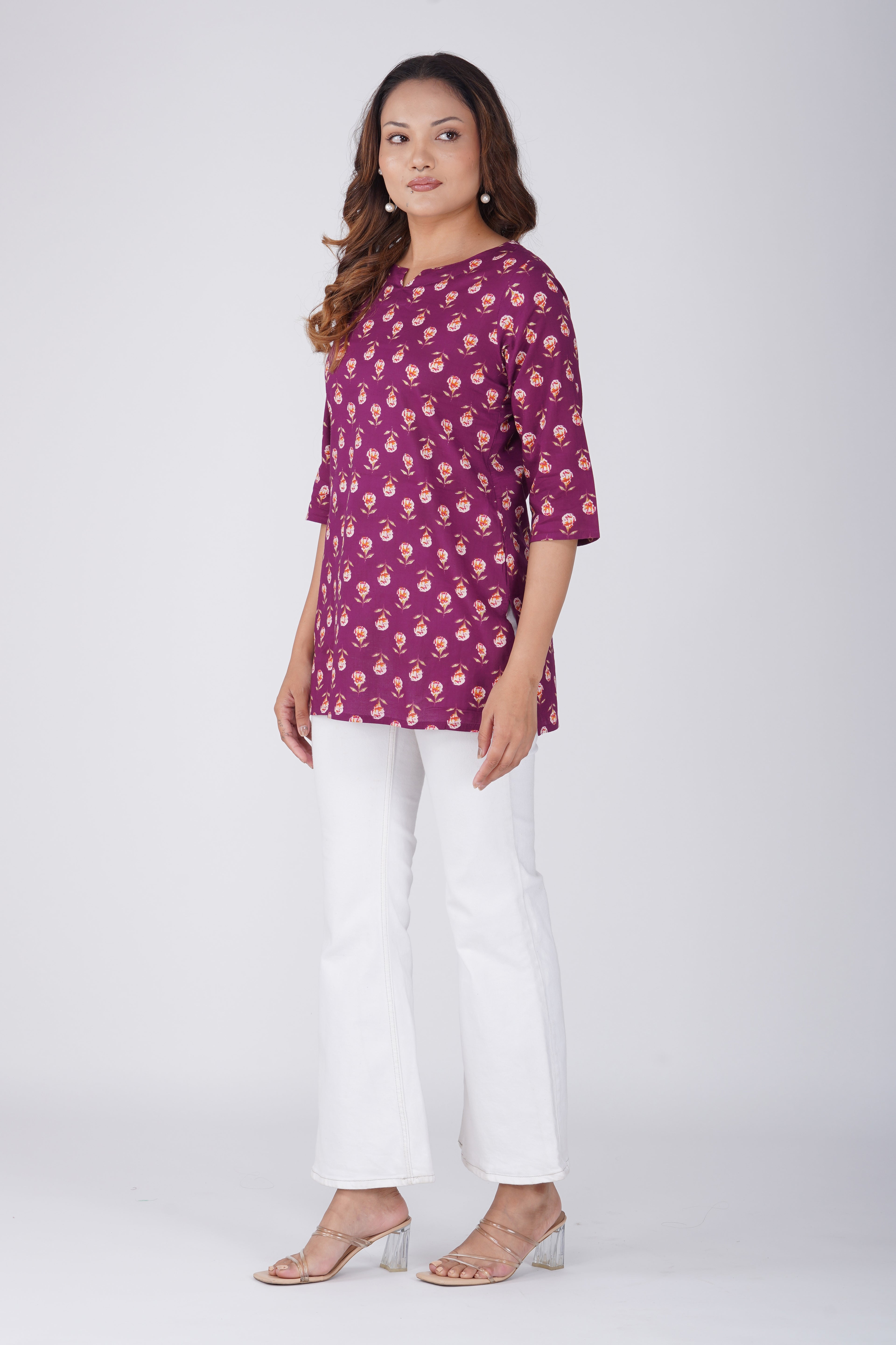 Mulberry Cotton Printed Kurti