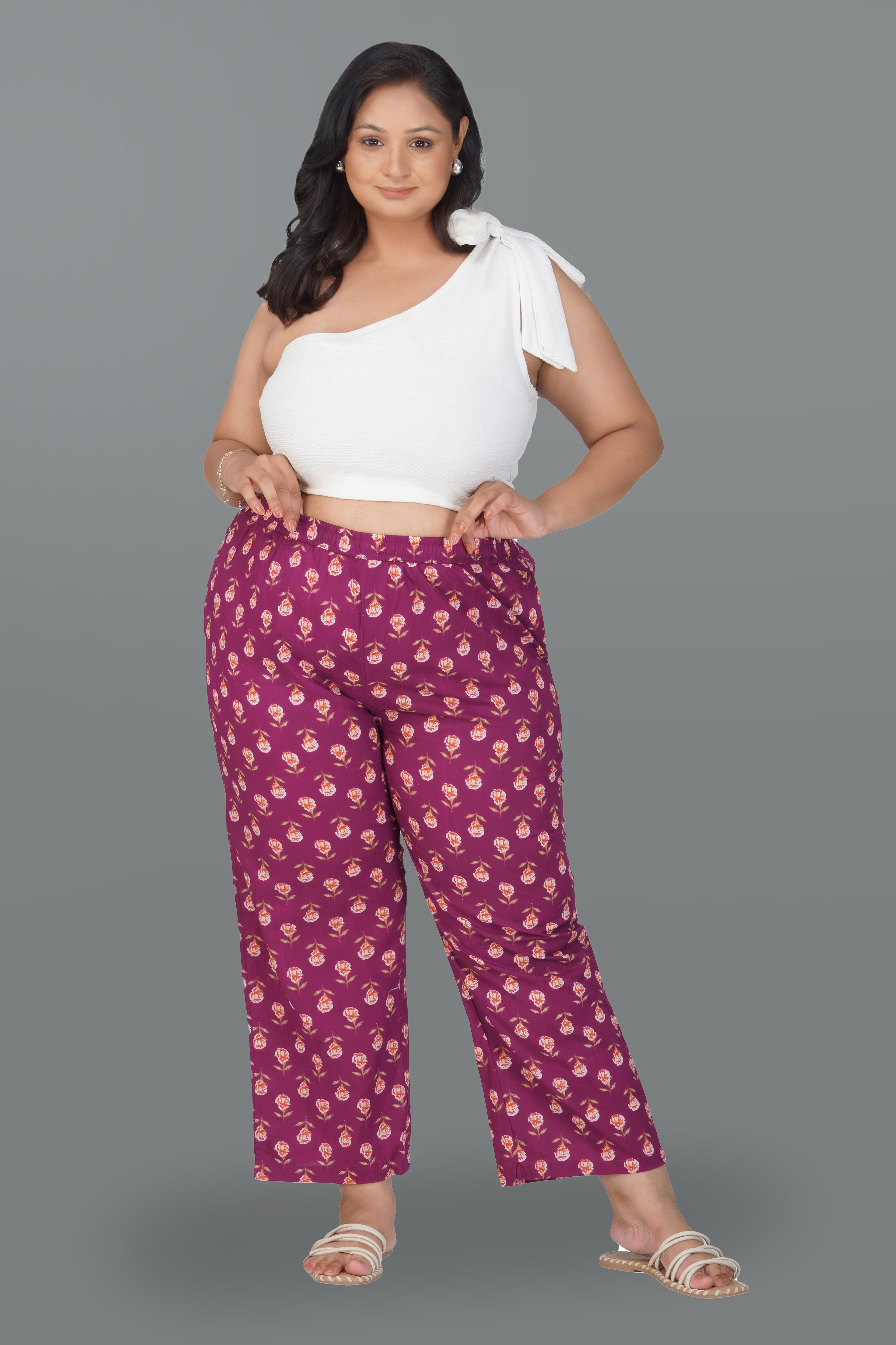 Mulberry Plus Size Cotton Printed Bottom