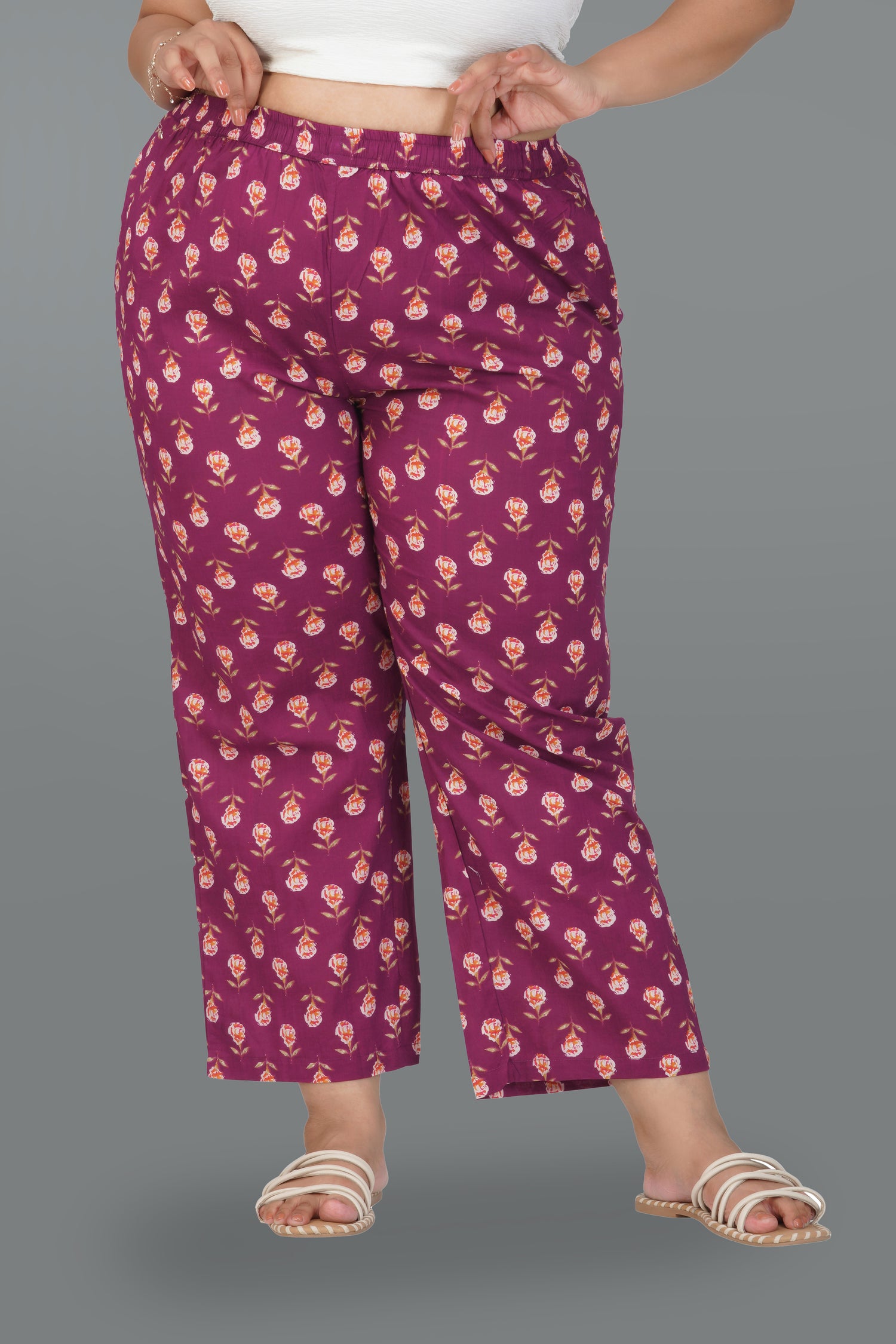 Mulberry Plus Size Cotton Printed Bottom