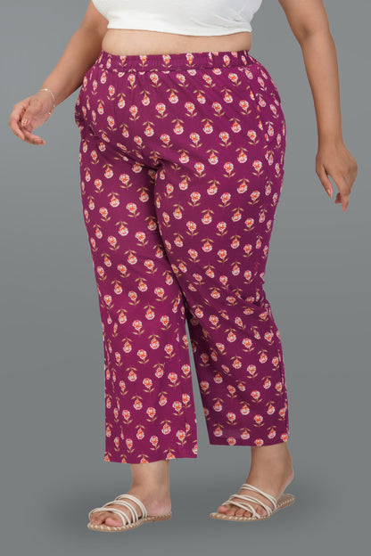 Mulberry Plus Size Cotton Printed Bottom