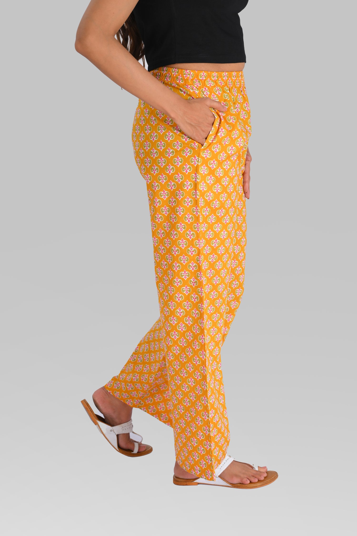 Marigold Cotton Printed Kurta Set