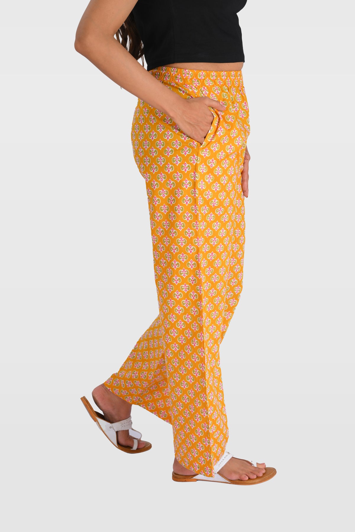 Marigold Cotton Printed Kurta Set
