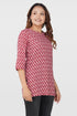 Maroon Cotton Printed Kurti