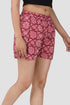 Maroon Mandala Cotton Printed Shorts