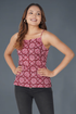 Maroon Mandala Cotton Printed Strap Top