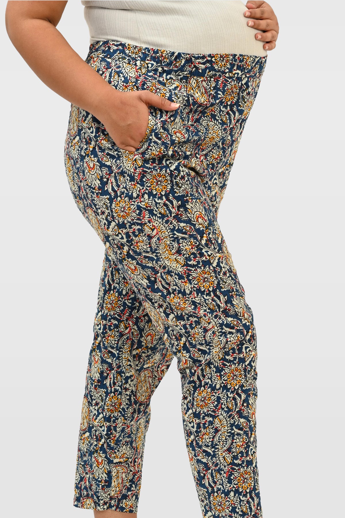Maternity and Feeding Kaftan Set in Blue