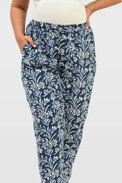 Maternity and Feeding Kaftan Set in Deep Blue