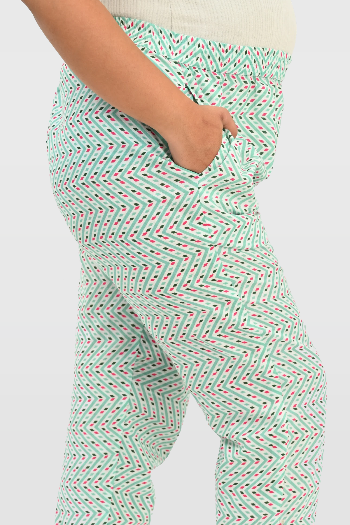 Maternity and Feeding Kaftan Set in Green