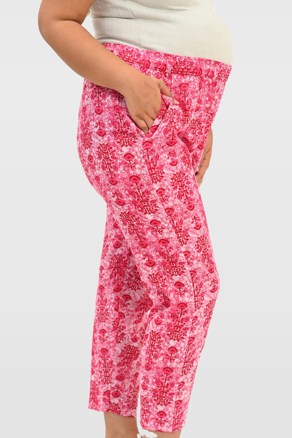 Maternity and Feeding Kaftan Set in Pink