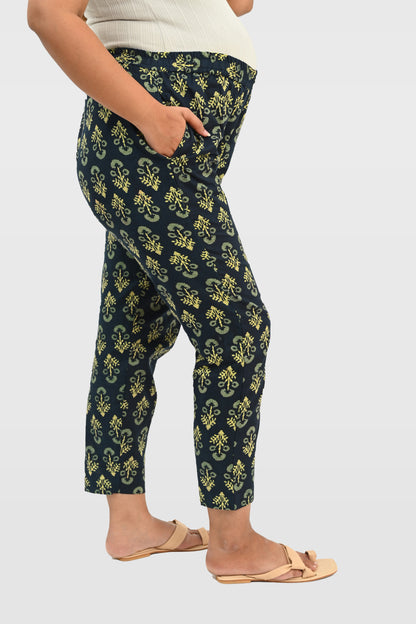 Maternity and Feeding Kurta Set in Deep Green
