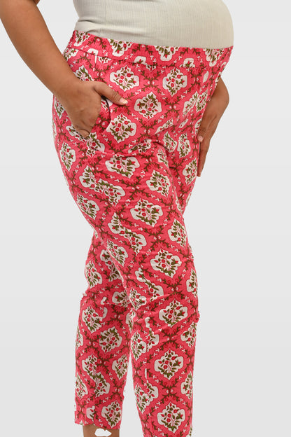 Maternity and Feeding Kurta Set in Pink