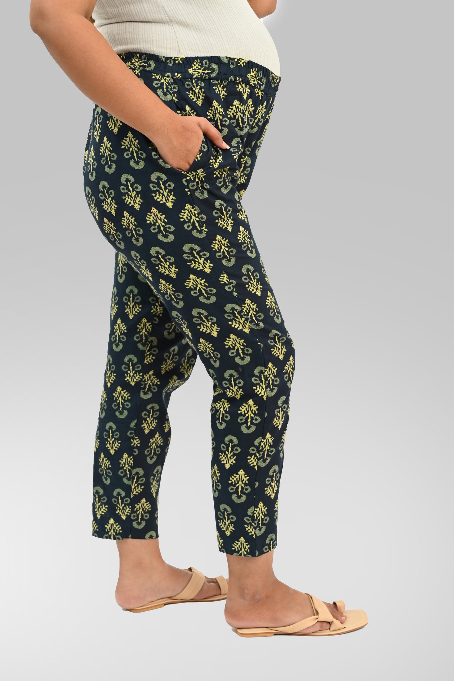 Maternity and Feeding Kurta Set in Deep Green