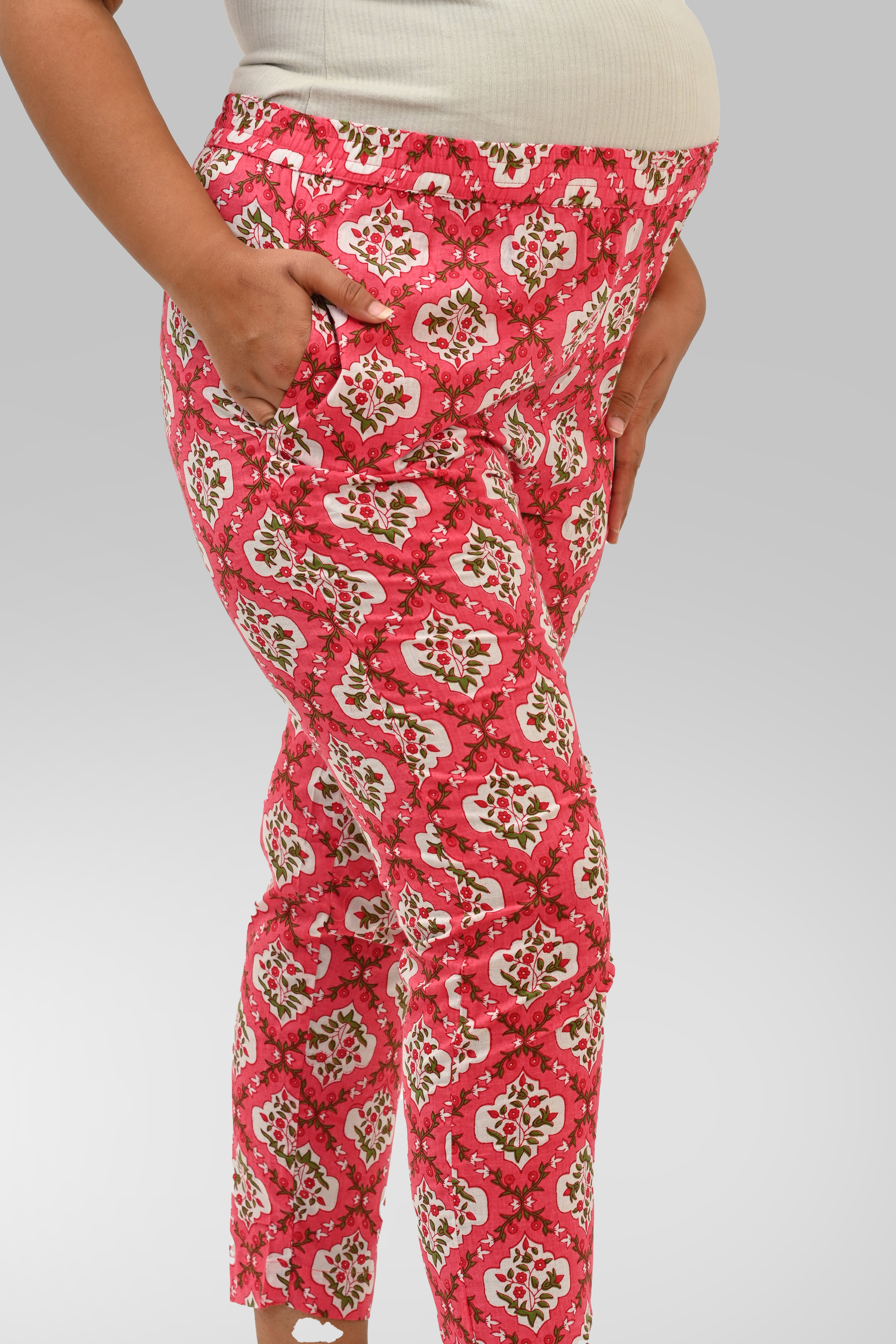 Maternity and Feeding Kurta Set in Pink