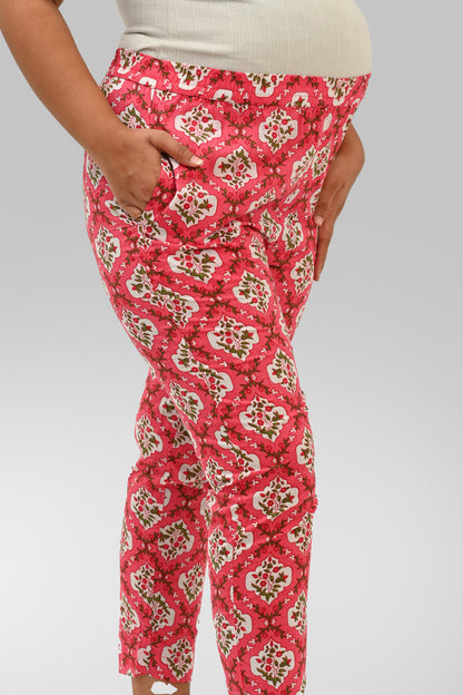 Maternity and Feeding Kurta Set in Pink