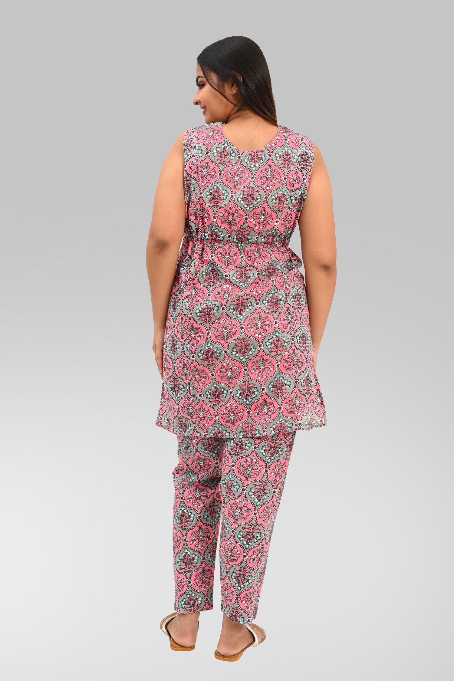 Maternity and Feeding Kurta Set in Rose