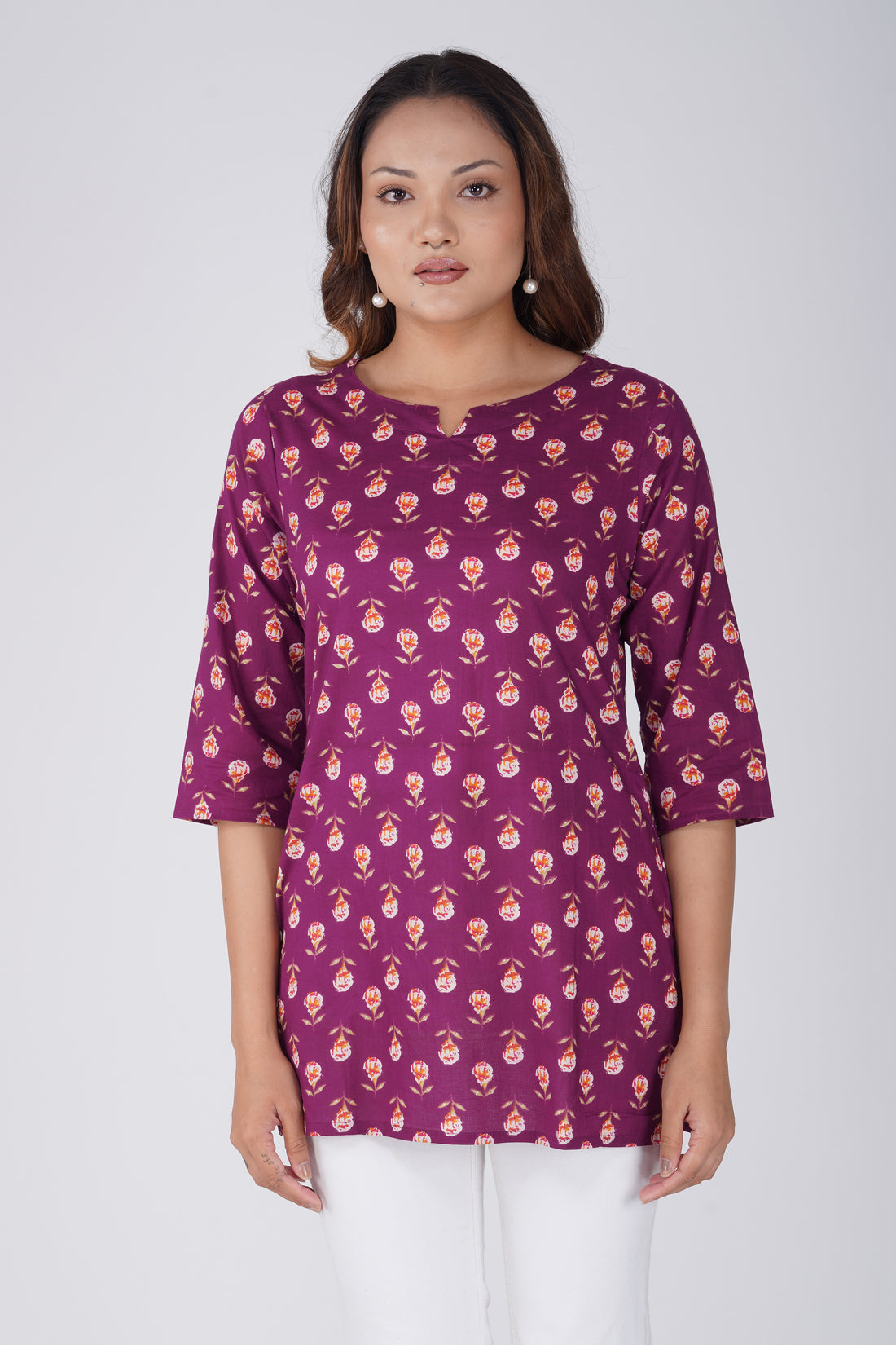 Mulberry Cotton Printed Kurti