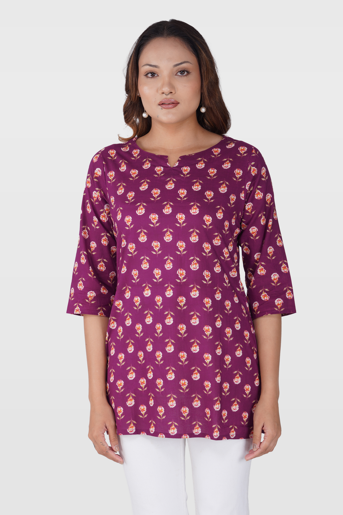 Mulberry Cotton Printed Kurti