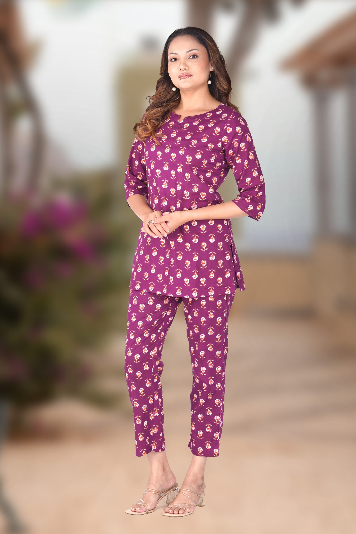 Mulberry Cotton Printed Pyjama Set