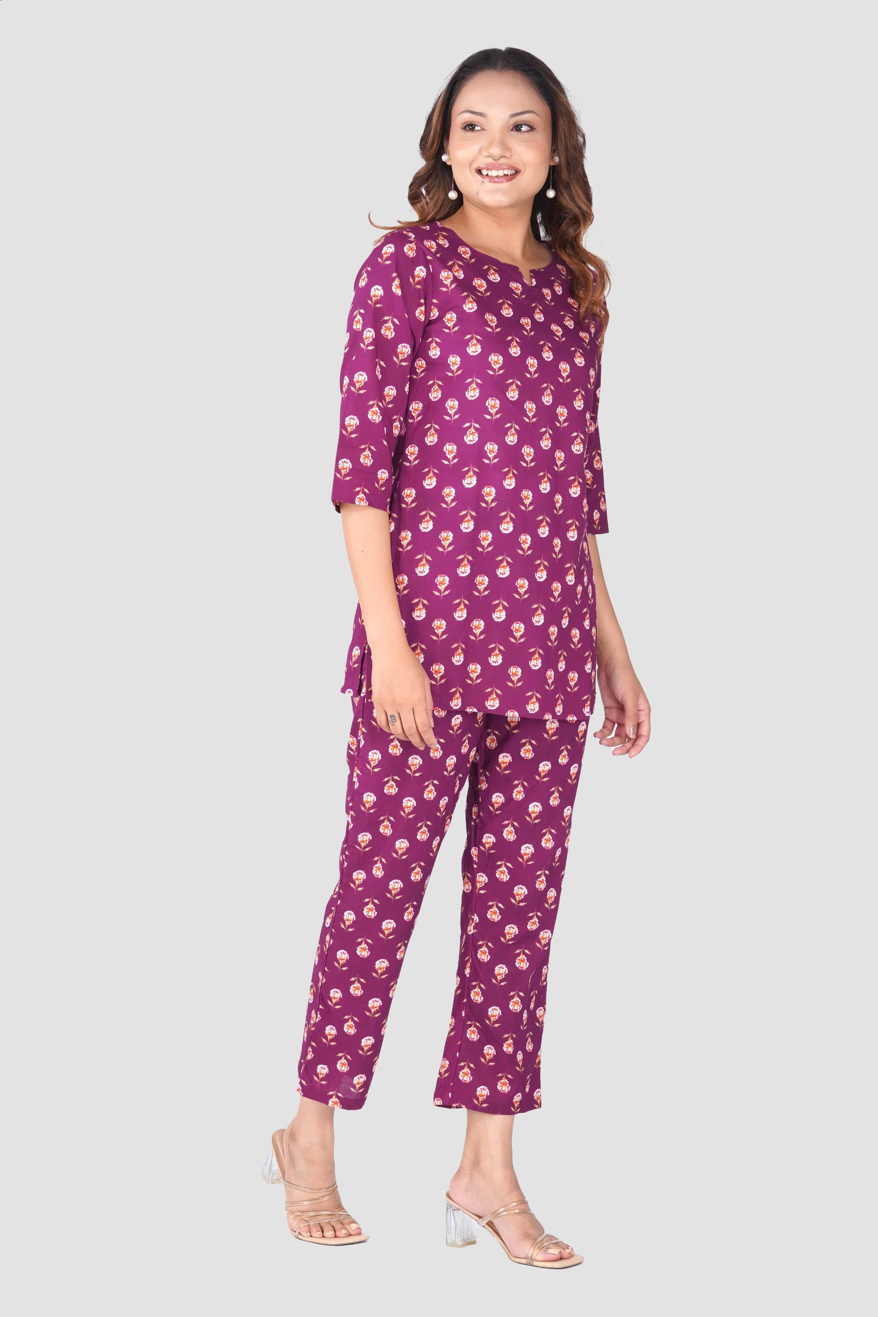 Mulberry Cotton Printed Pyjama Set
