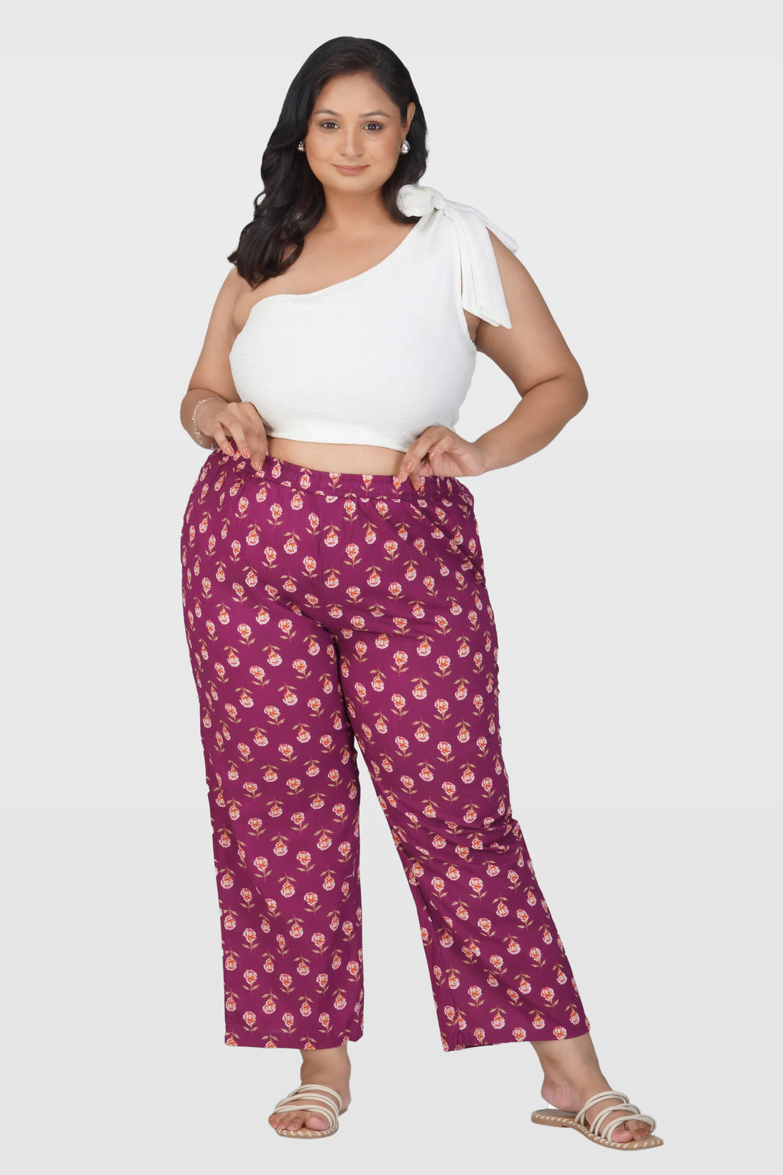 Mulberry Plus Size Cotton Printed Bottom