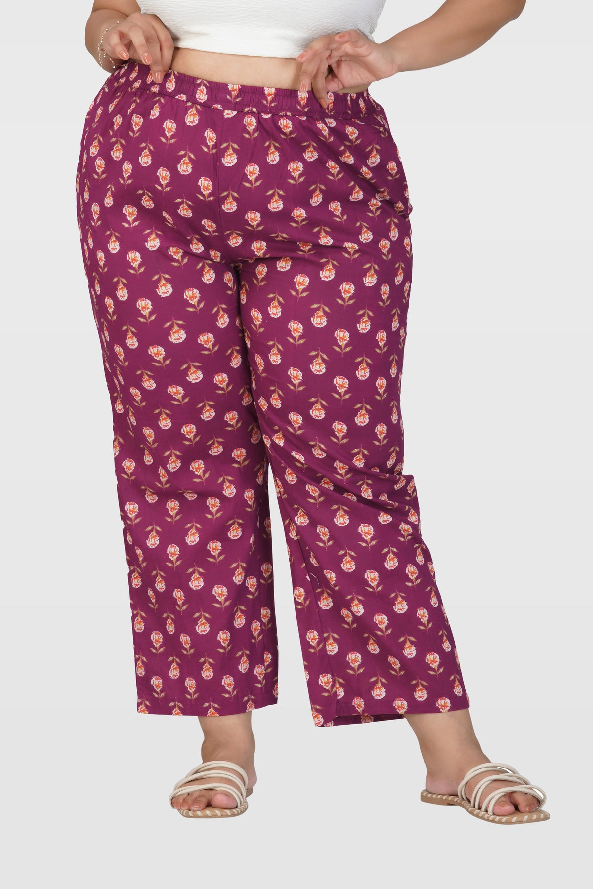 Mulberry Plus Size Cotton Printed Bottom