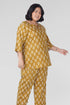 Mustard Plus Size Cotton Printed Pyjama Set