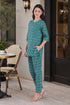Muted Blue Cotton Printed Pyjama Set