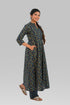 Navy Blue Cotton Printed Kurta Set