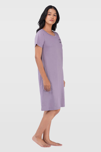 Orchid Mist Cotton V-Neck T-Shirt