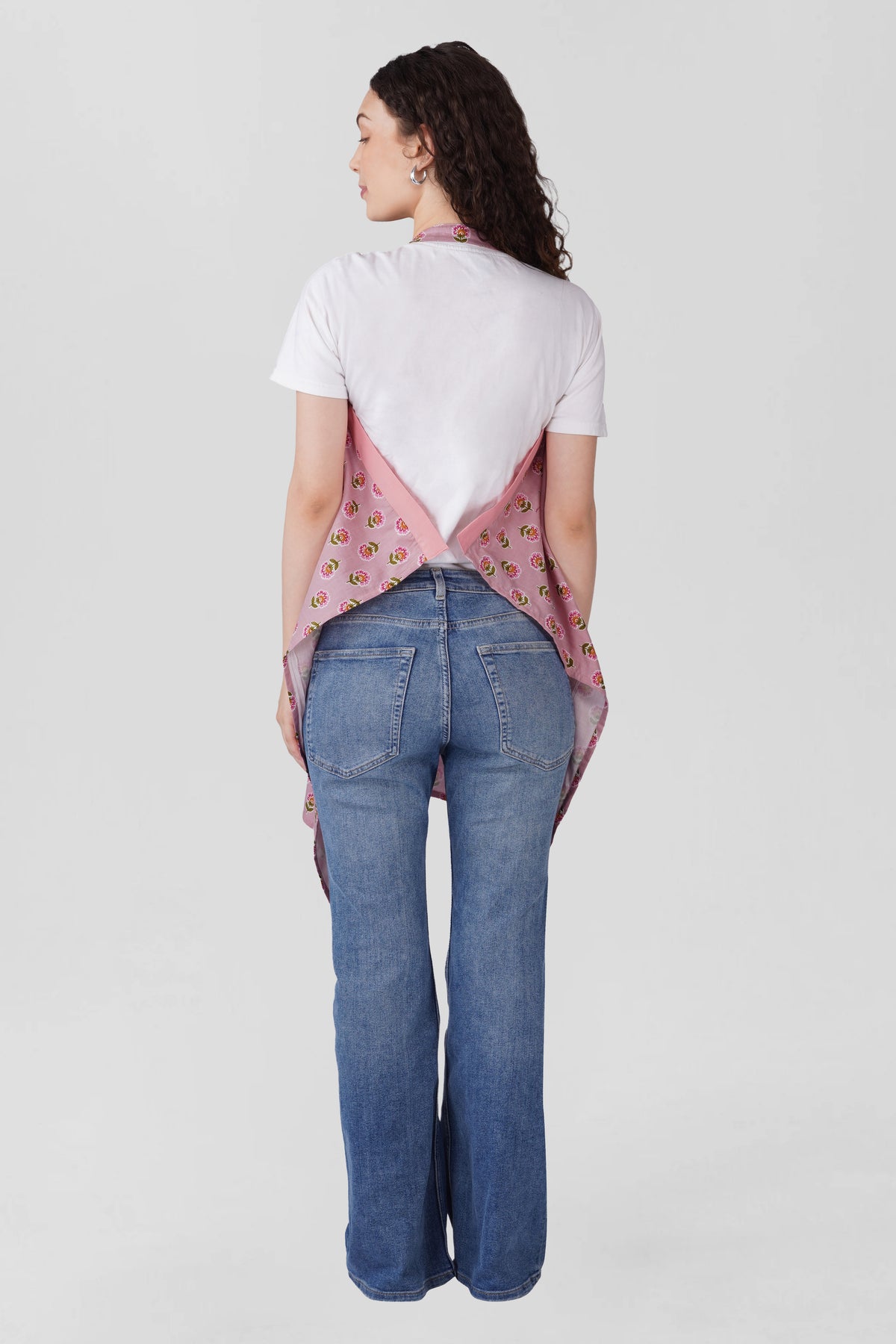 Pale Pink Cotton Printed Feeding Apron