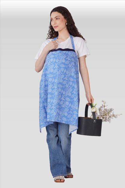 Pale Pink Cotton Printed Feeding Apron