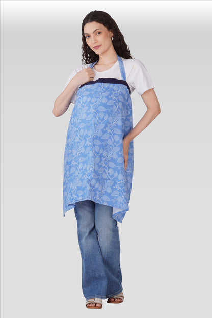 Pale Pink Cotton Printed Feeding Apron