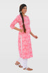 Pink Cotton Printed Kurta Set