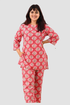 Pink Cotton Printed Pyjama Set