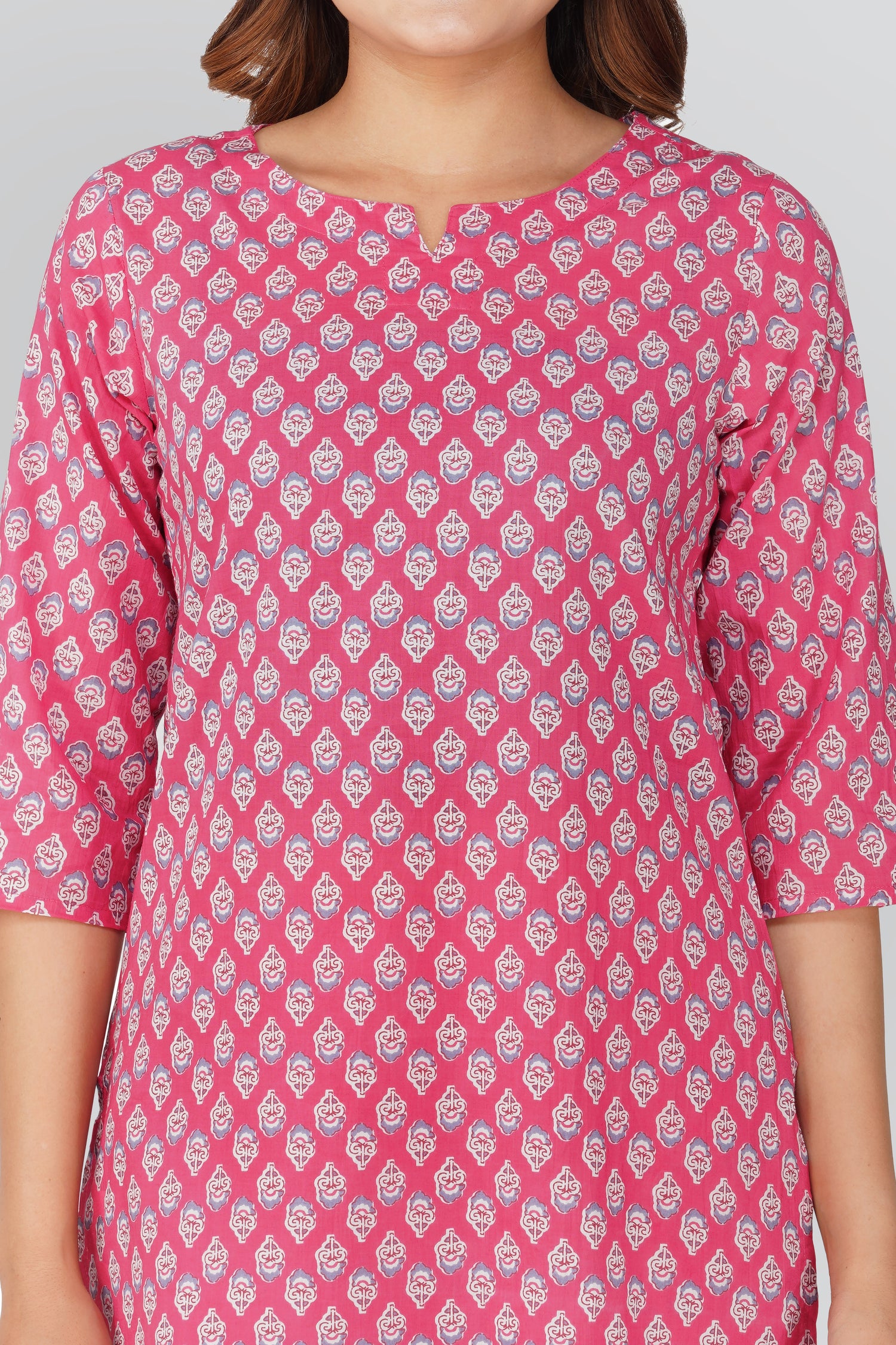 Pink Cotton Printed Pyjama Set