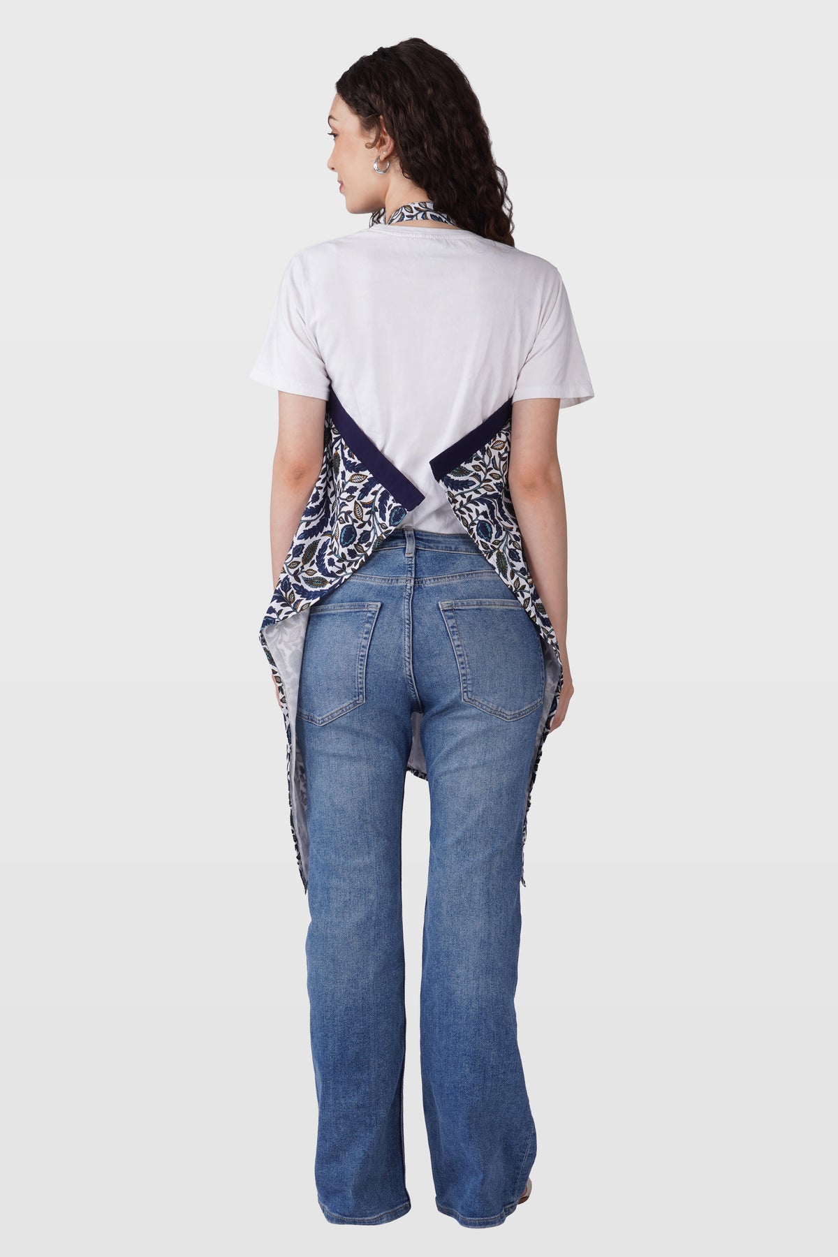 Regal Blue Cotton Printed Feeding Apron
