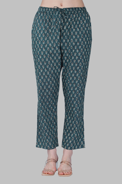 slate grey cotton printed pyjamaset