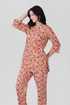 Soft Orange Cotton Printed Pyjama Set